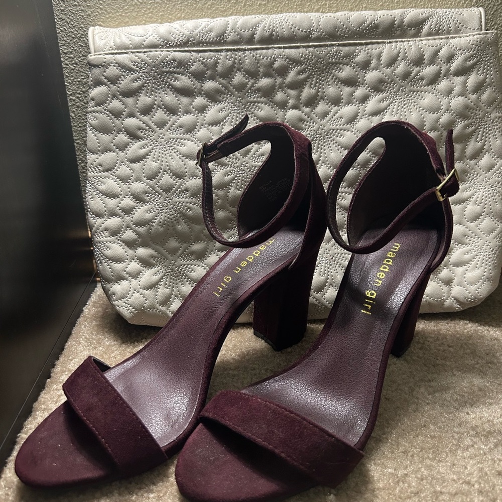 Madden Girl Dark Burgundy Block Heels